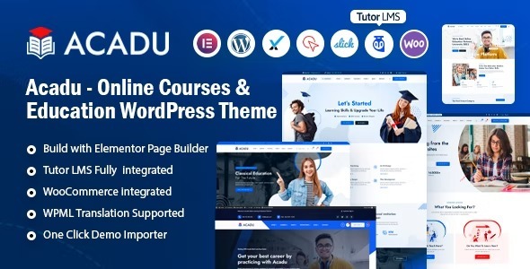 Acadu Nulled Online Courses & Education WordPress Theme Free Download