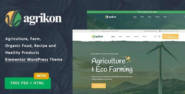 Agrikon Nulled Organic Food & Agriculture WooCommerce Theme Free Download