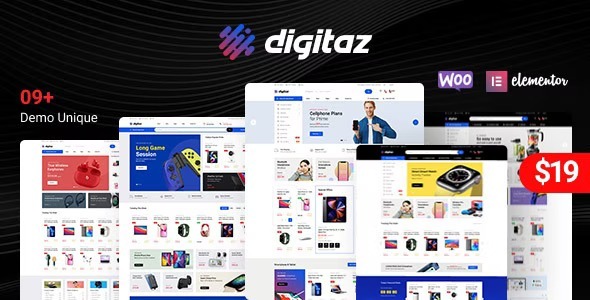 Digitaz Nulled Electronics Elementor WooCommerce Theme Free Download