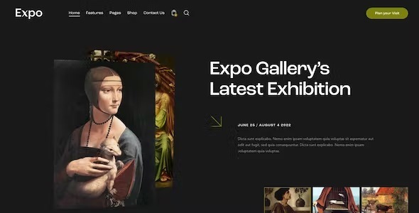 Expo Nulled Modern Art & Photography Gallery WordPress Theme Free Download