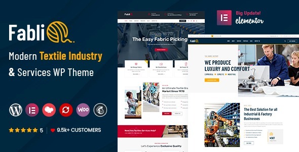 Fablio Nulled Textile Industry WordPress Theme Free Download