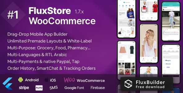 Fluxstore WooCommerce Nulled Flutter E-commerce Full App Free Download