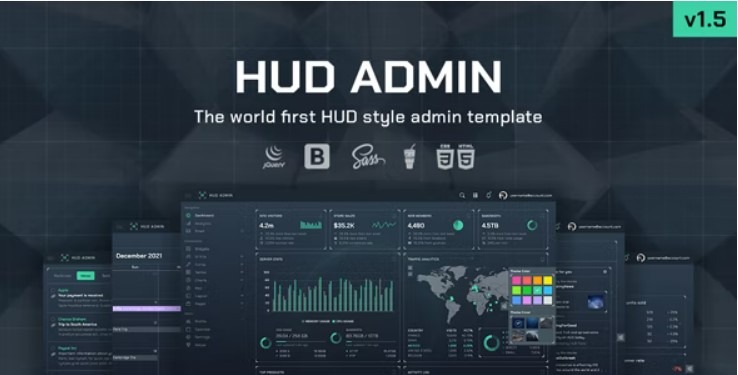 HUD Bootstrap 5 Admin Template Nulled Free Download