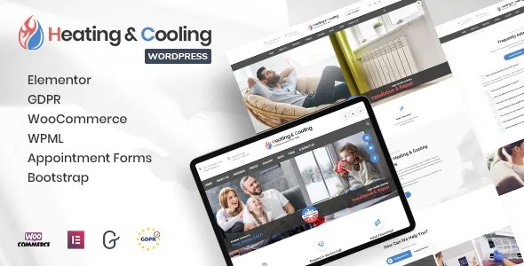 Heacool Nulled Heating Air Conditioning WordPress Theme Free Download