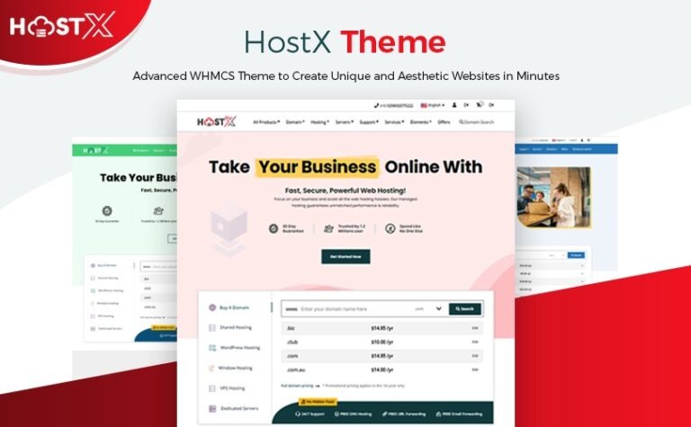HostX WHMCS Theme Nulled Free Download