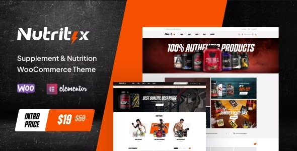 Nutritix Nulled Supplement & Nutrition WooCommerce Theme Free Download