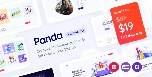 Panda Nulled Creative Marketing Agency & SEO WordPress Theme Free Download