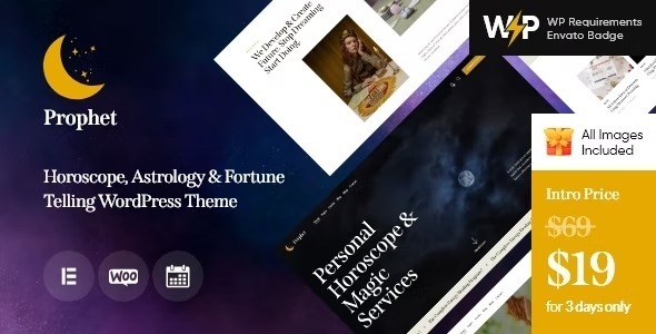 Prophet Nulled Horoscope & Astrology WordPress Theme Free Download