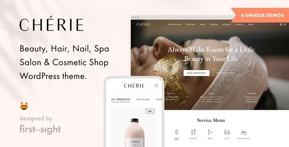 Chérie Nulled Beauty Salon WordPress Theme Free Download