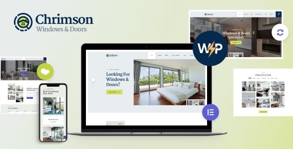 Chrimson Nulled Windows & Doors Services Store WordPress Theme + Elementor Free Download