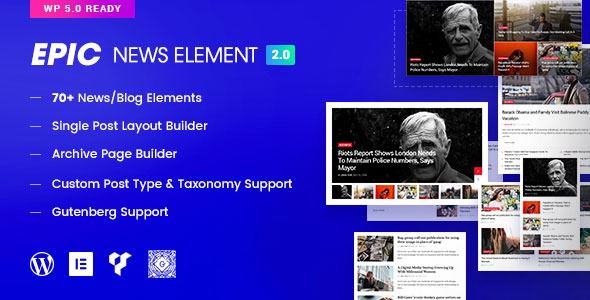 Epic News Elements Nulled Add Ons for Elementor & WPBakery Page Builder Free Download