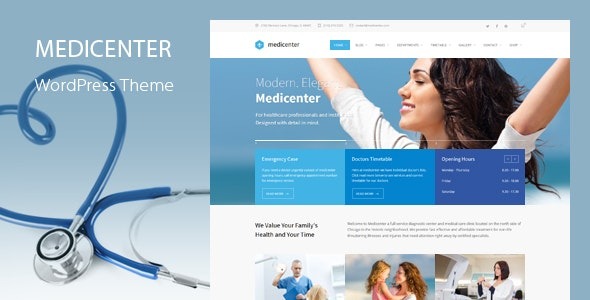 MediCenter Nulled Health Medical Clinic WordPress Theme Free Download