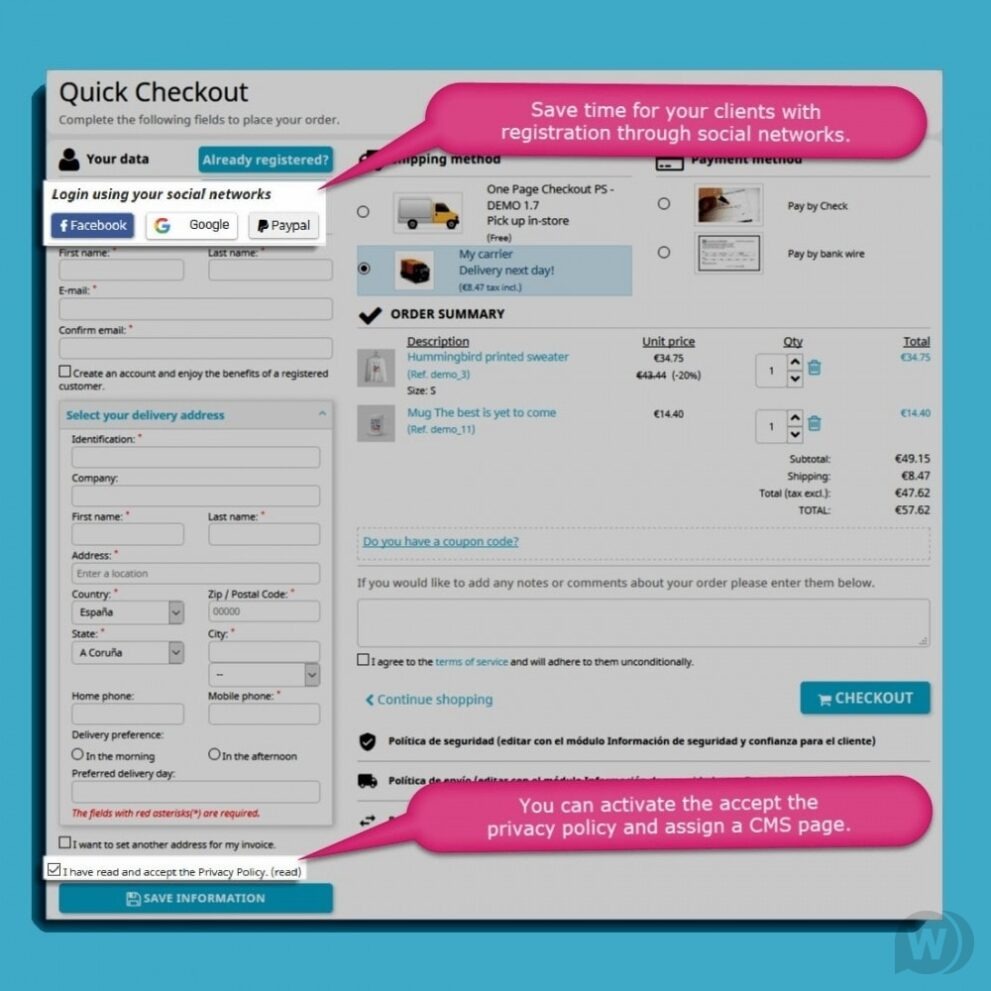 Module One Page Checkout PS Easy, Fast & Intuitive Nulled Free Download