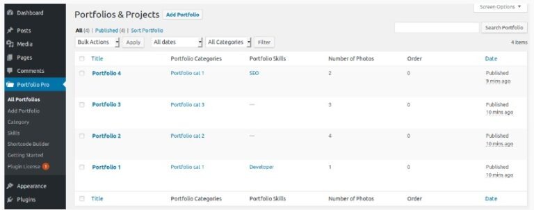 Portfolios and Projects Pro by WpOnlineSupport Free Download
