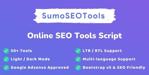 SumoSEOTools Nulled Online SEO Tools Script Free Download