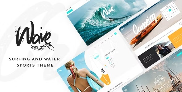 WaveRide Nulled Surfing and Water Sports Theme Free Download