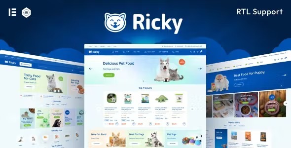 Ricky Nulled Pet Shop & Care WooCoomerce Theme Free Download