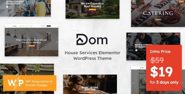 Dom Nulled House Services Elementor WordPress Theme Free Download
