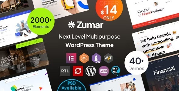 Zumar Nulled Creative & Multipurpose WordPress Theme Free Download