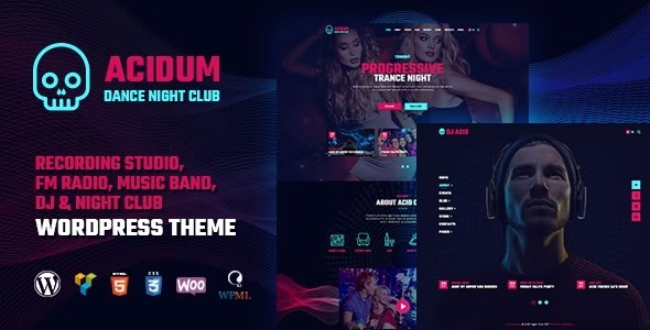 Acidum Nulled Night Club and DJ WordPress Theme Free Download
