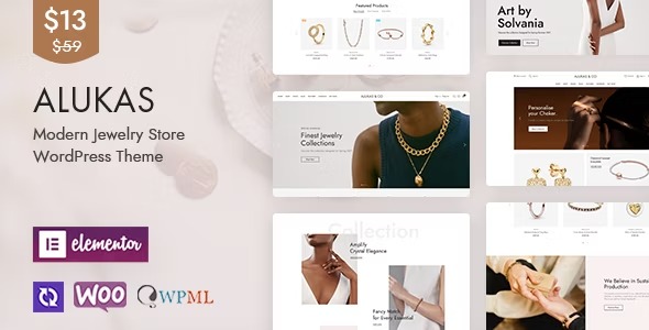 Alukas Nulled Modern Jewelry Store WordPress Theme Free Download