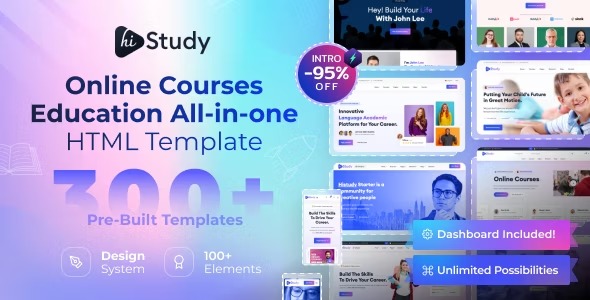 HiStudy Nulled Online Courses & Education Template Free Download